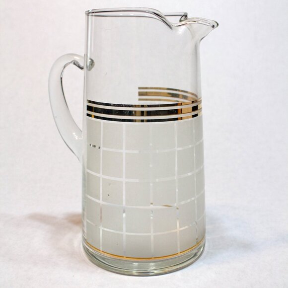 Bill Blass Mid Century Vintage Glass Pitcher - Picture 2 of 7